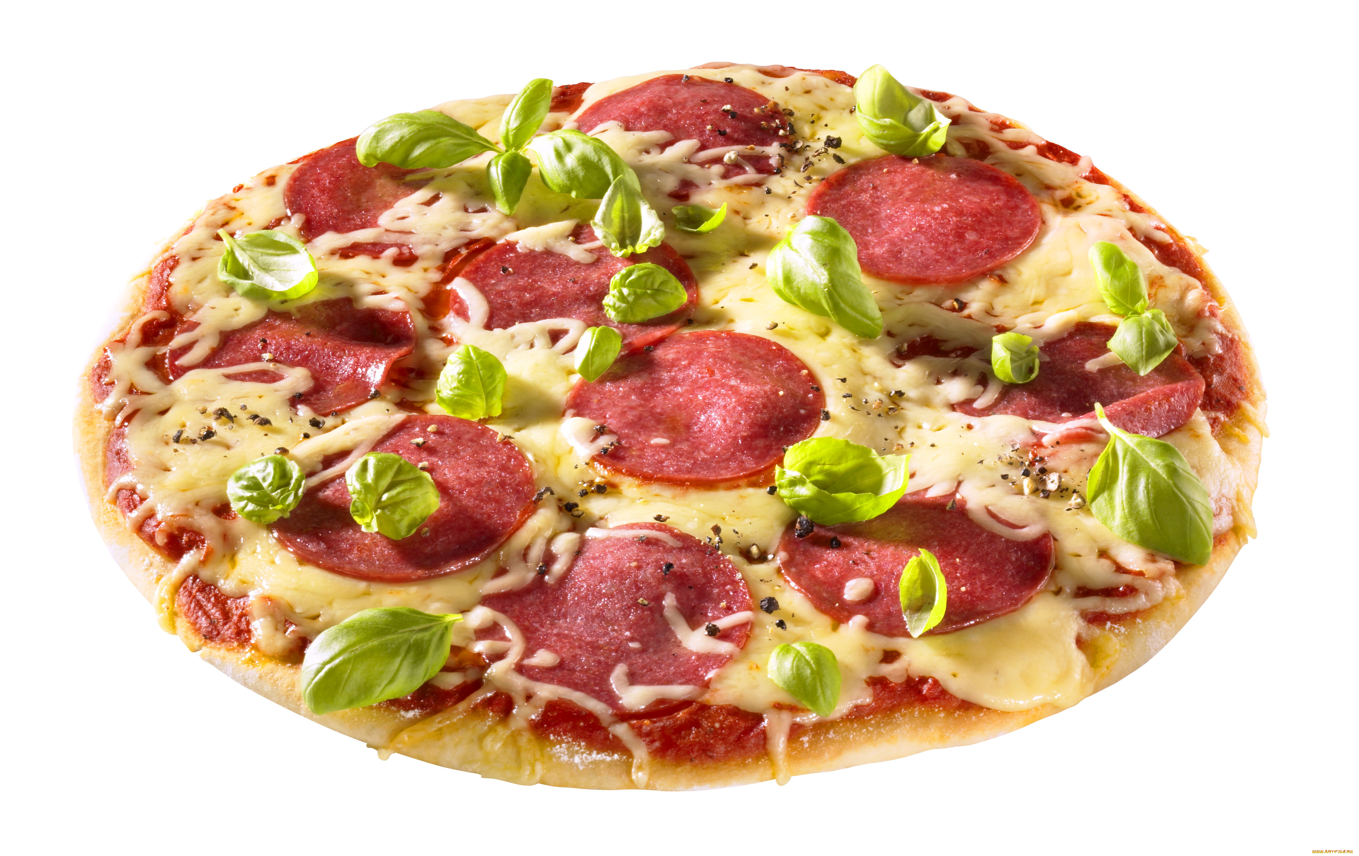 Пицца с колбасой салями